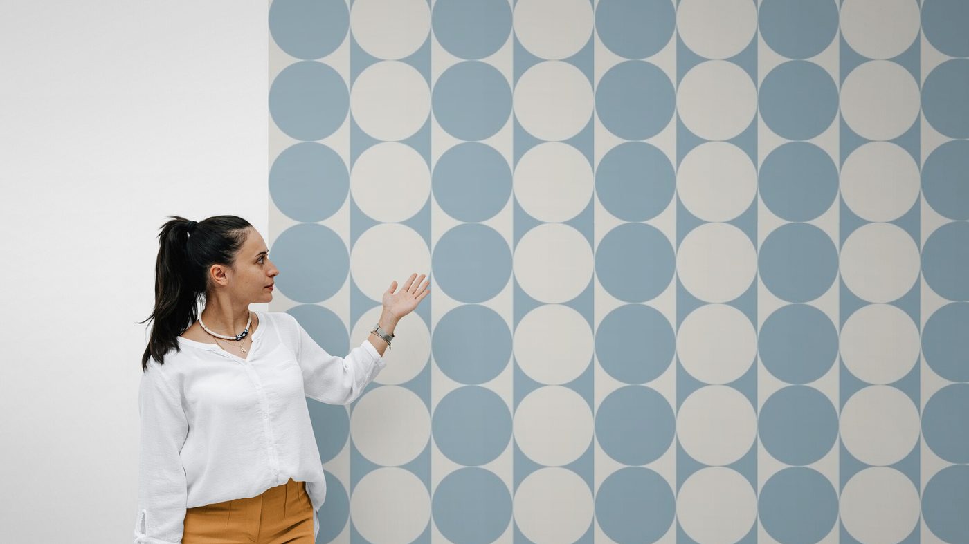 Carta da parati Wall-D a motivo geometrico circolare