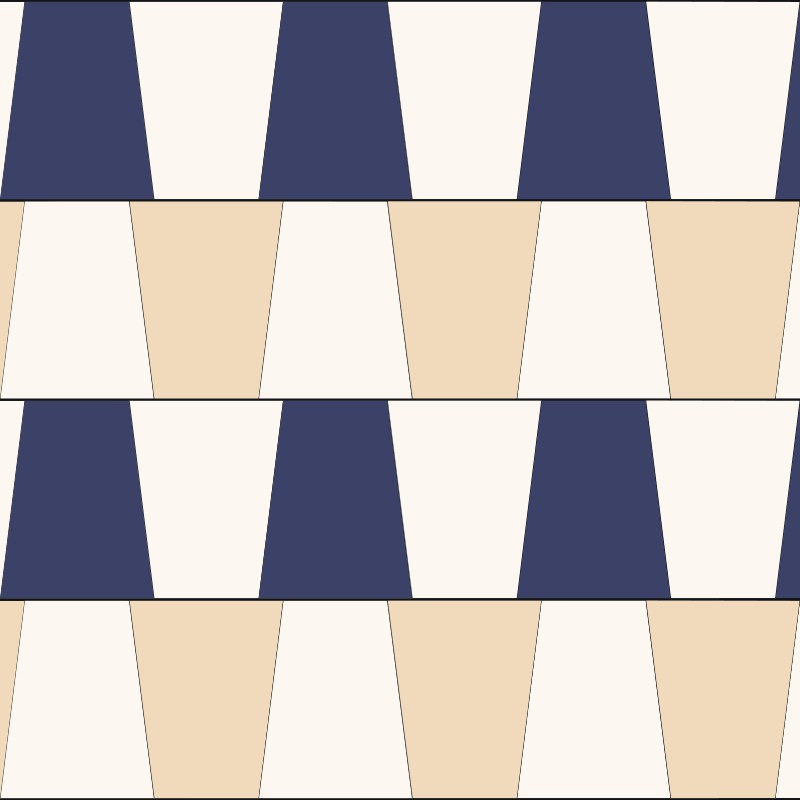 Trapezium Blu&Beige