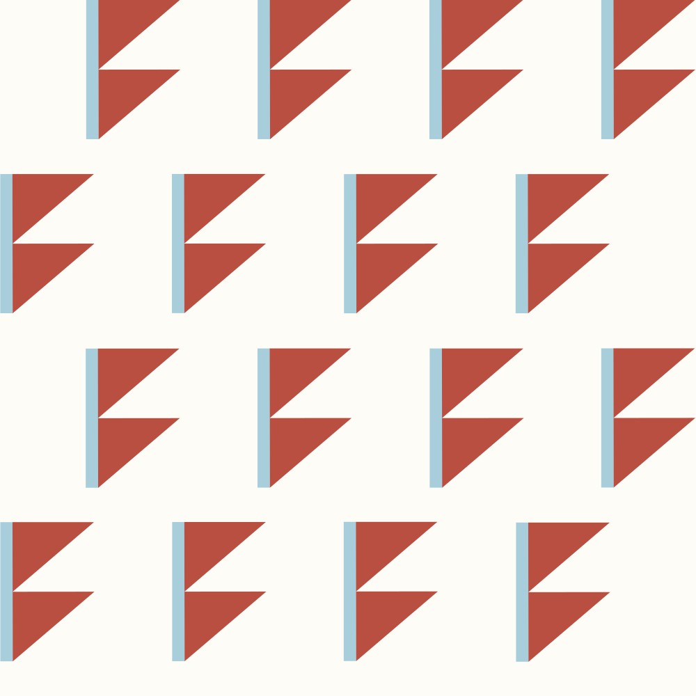 Flag Celeste&Rosso mattone
